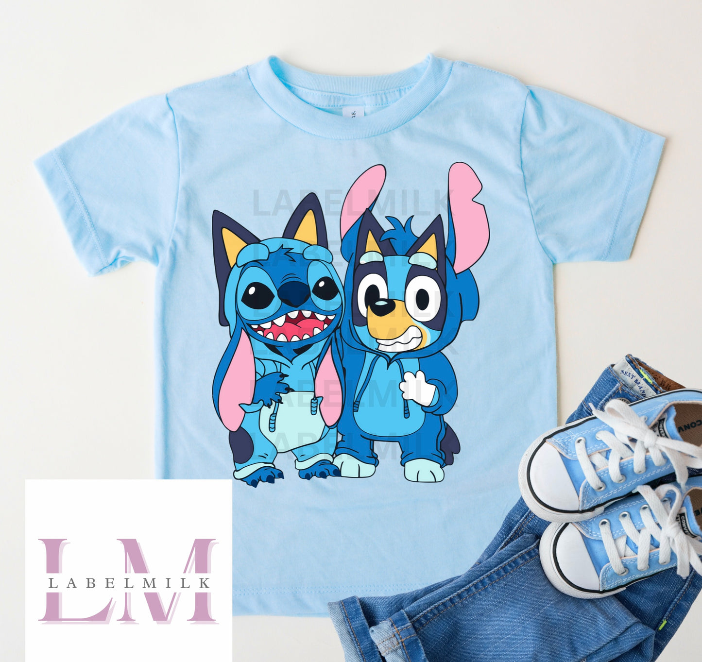 Blue Dog T-Shirt Kids - Stitch