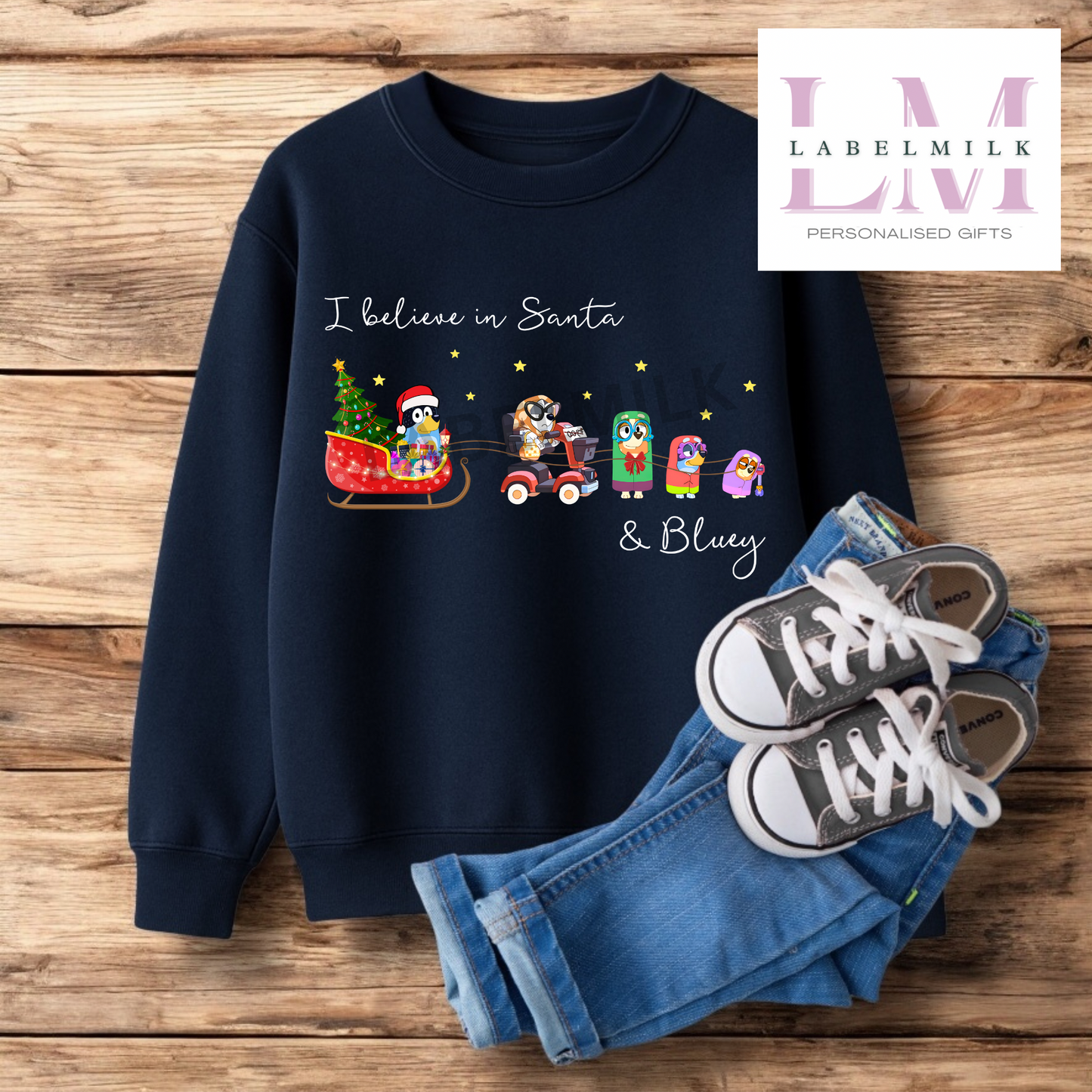 Kids Bluey Christmas Jumper