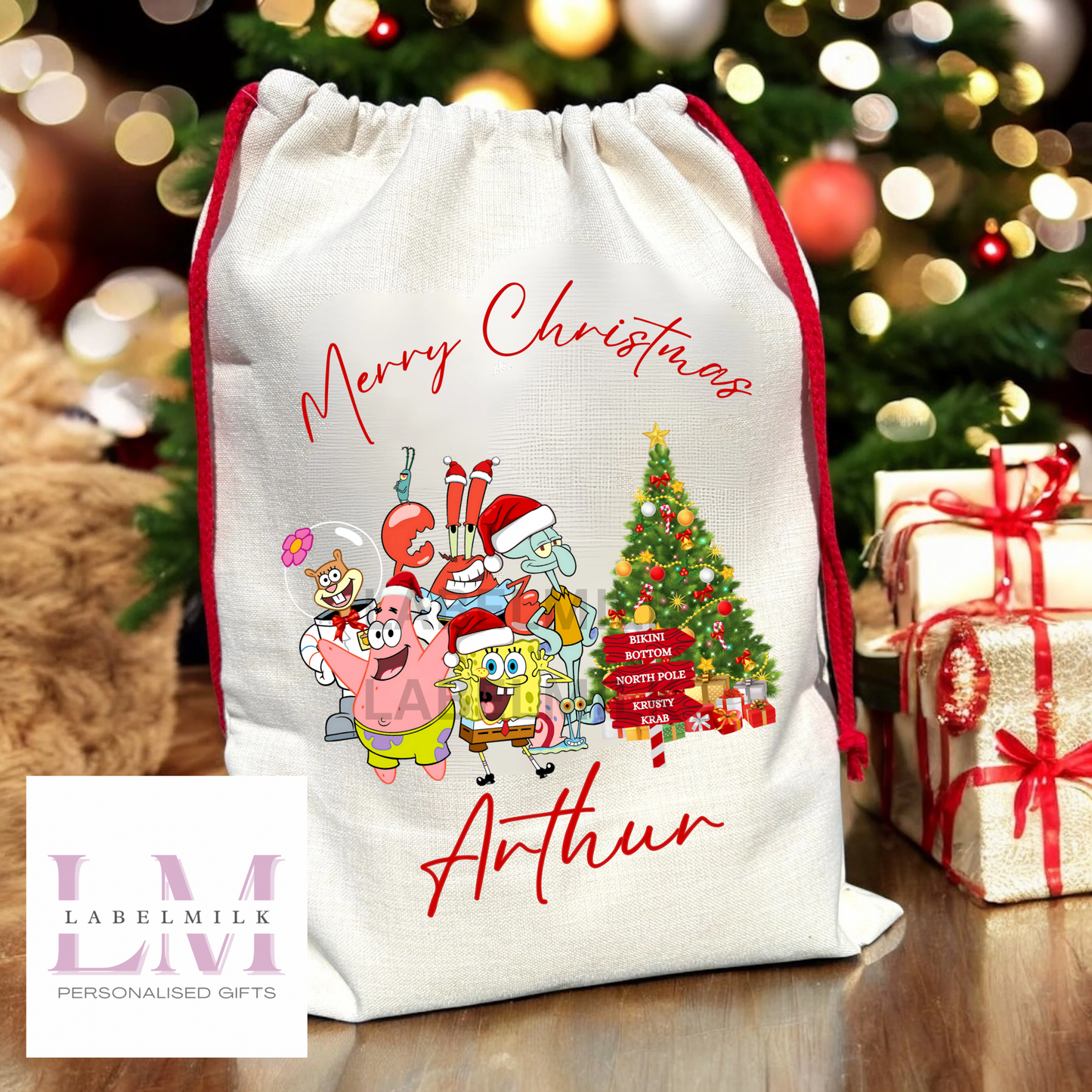 Personalised SpongeBob Christmas Sack