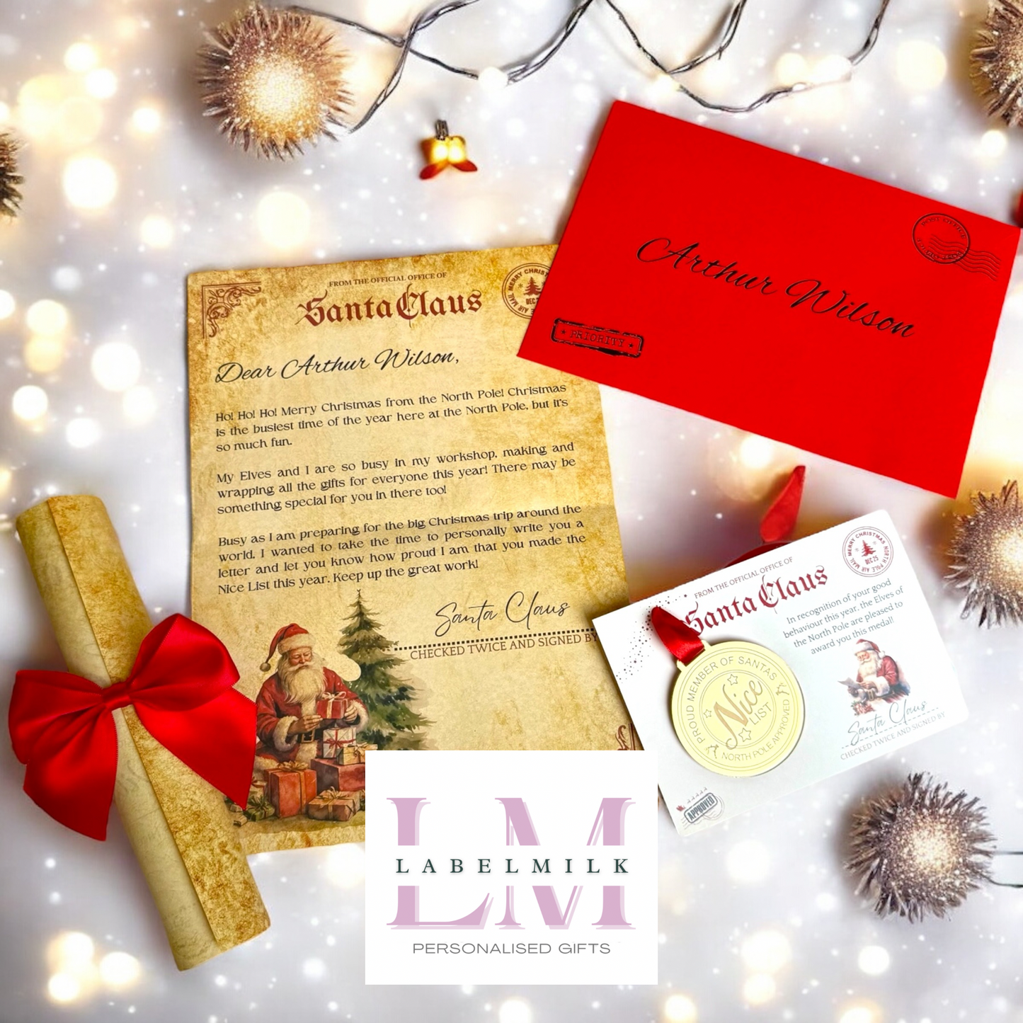 Personalised Christmas Eve Box - Santa Letter - Nice List Certificate - Christmas Medal - Paw Patrol