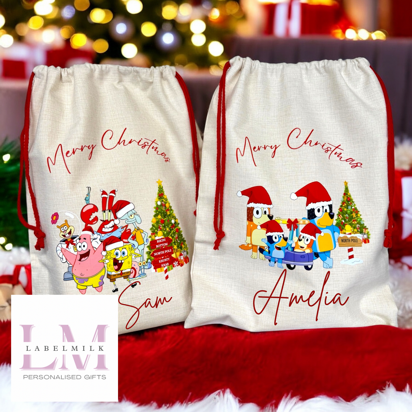 Personalised SpongeBob Christmas Sack