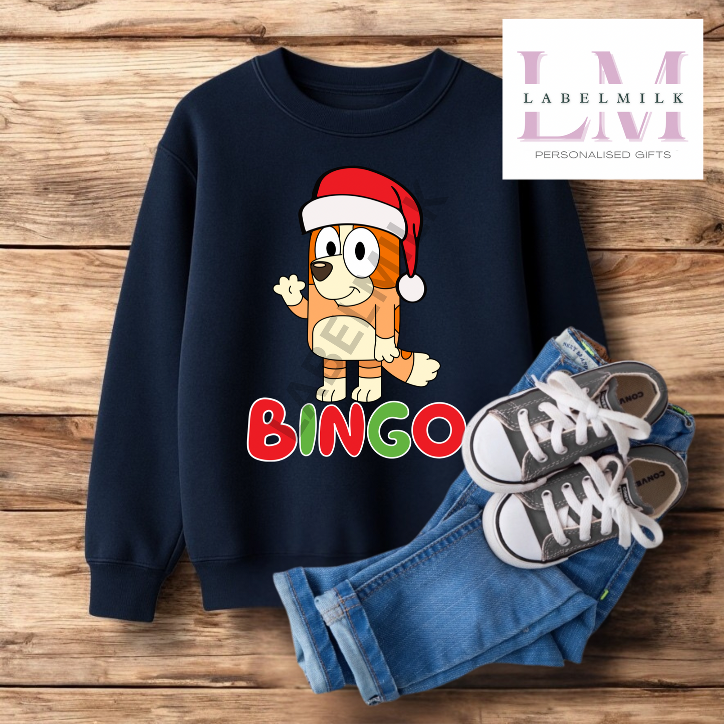 Kids Bluey Christmas Jumper