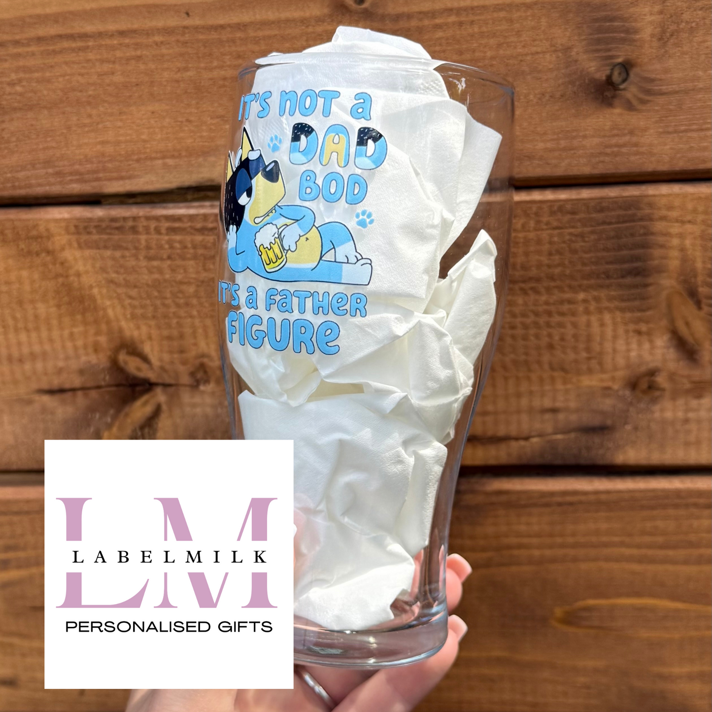 Blue Dog - Father Figure Pint Glass