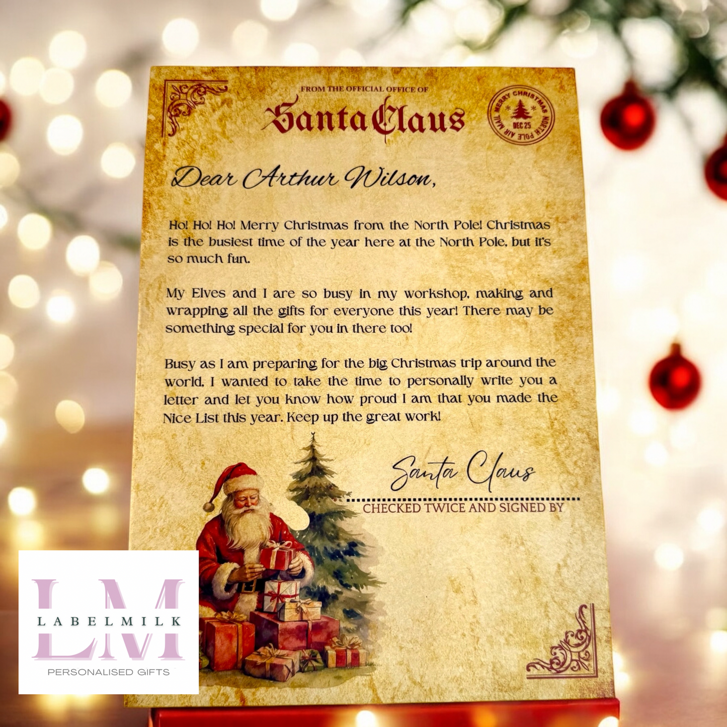 Personalised Christmas Eve Box - Santa Letter - Nice List Certificate - Christmas Medal - Paw Patrol