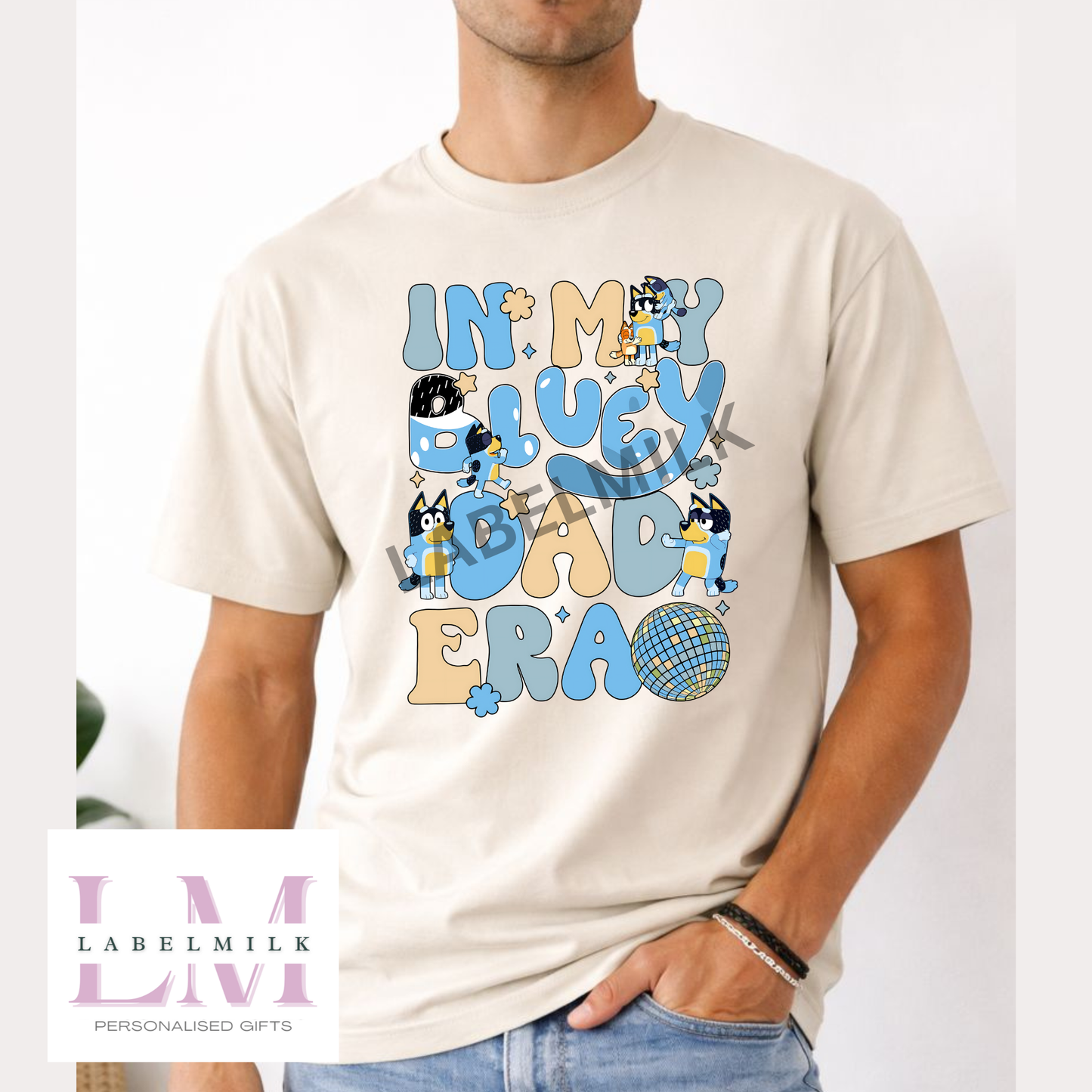 Adults Dad Era T-Shirt (Bluey)