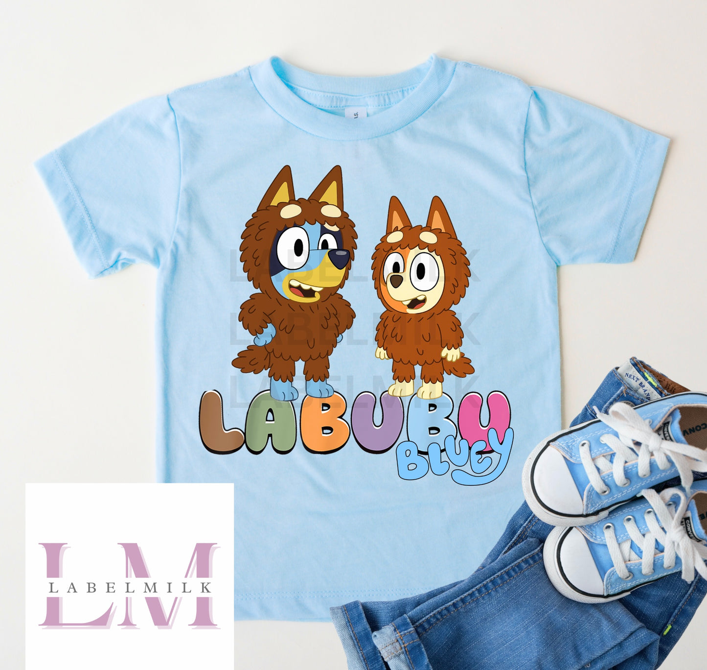 Blue Dog T-Shirt Kids - Stitch
