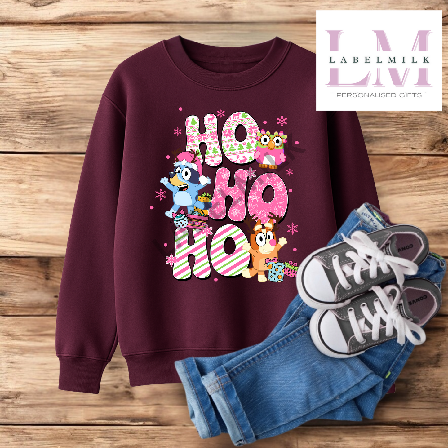 Kids Bluey Christmas Jumper