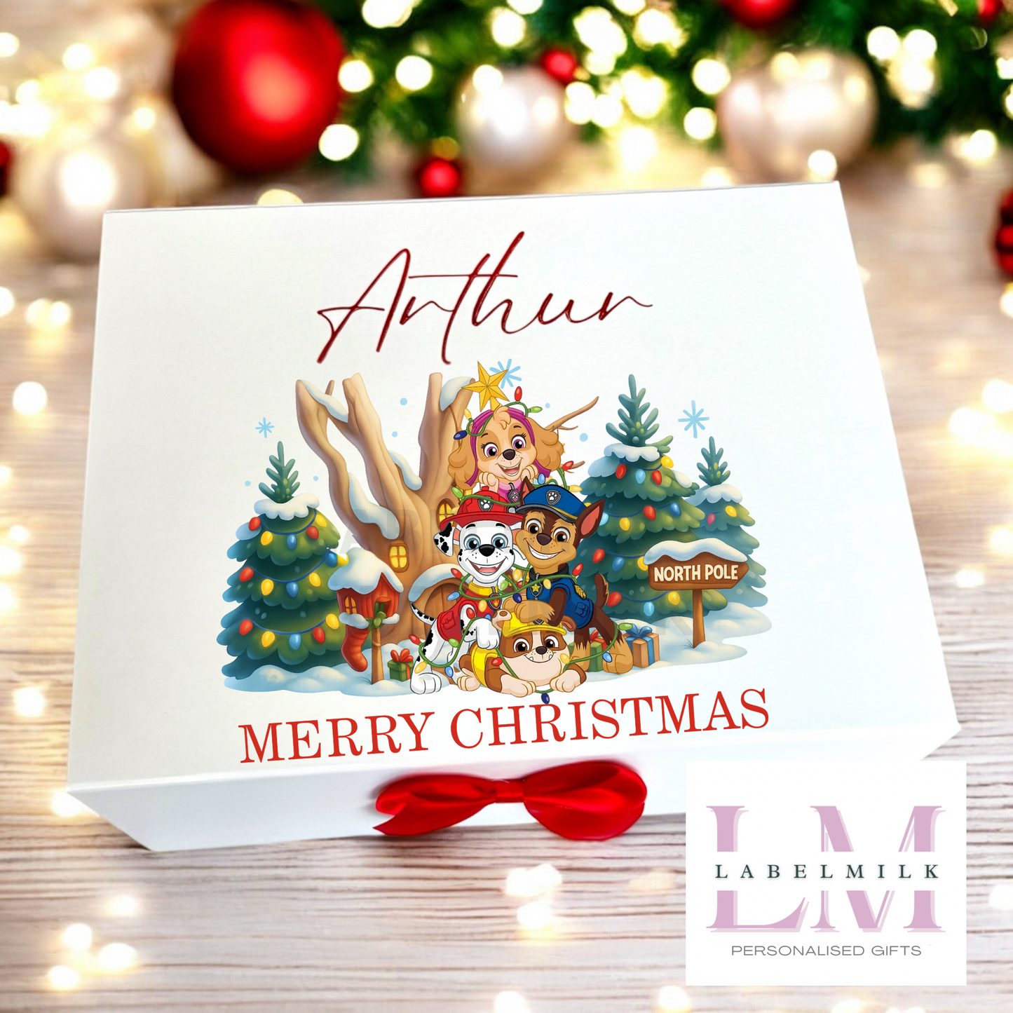Personalised Christmas Eve Box - Santa Letter - Nice List Certificate - Christmas Medal - Paw Patrol