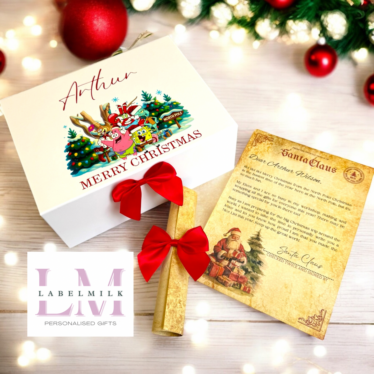 Personalised Christmas Eve Box - Santa Letter - Nice List Certificate - Christmas Medal - Paw Patrol
