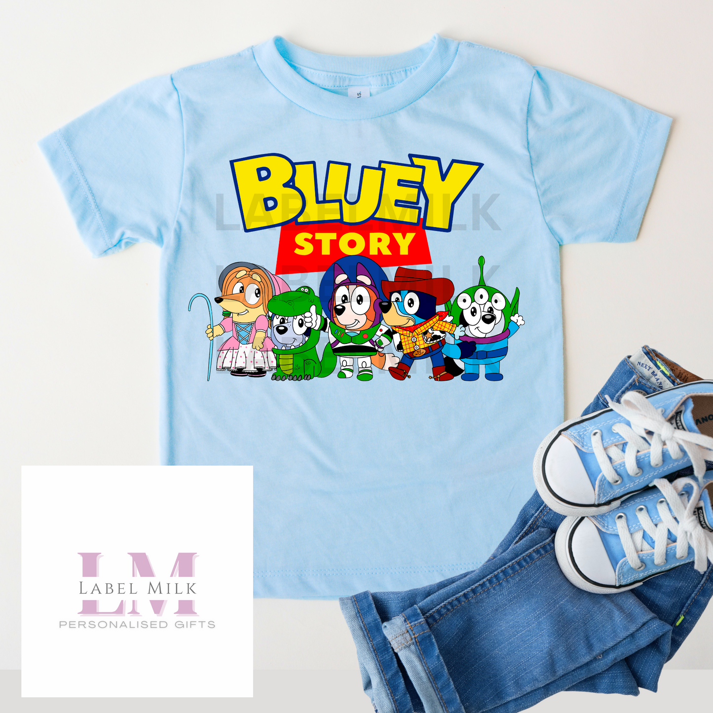 Blue Bluey T-Shirt Kids - All Designs