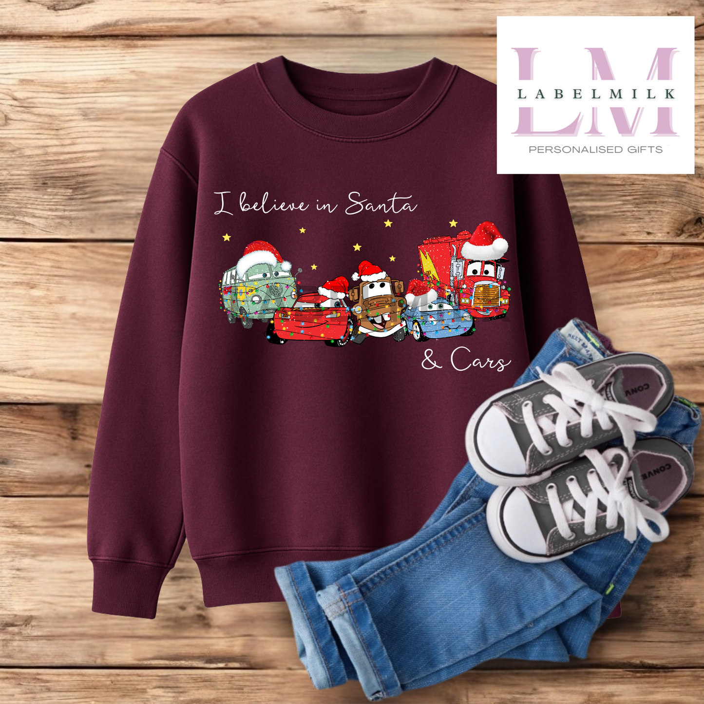 Kids Cars Christmas Jumper