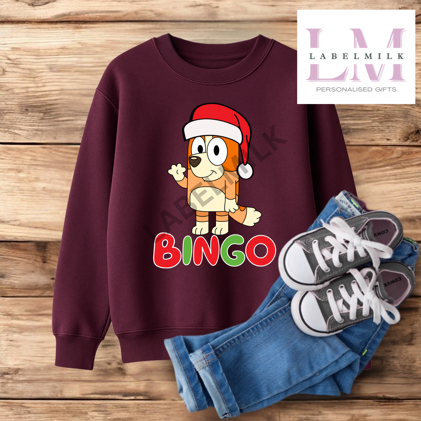 Kids Bluey Christmas Jumper