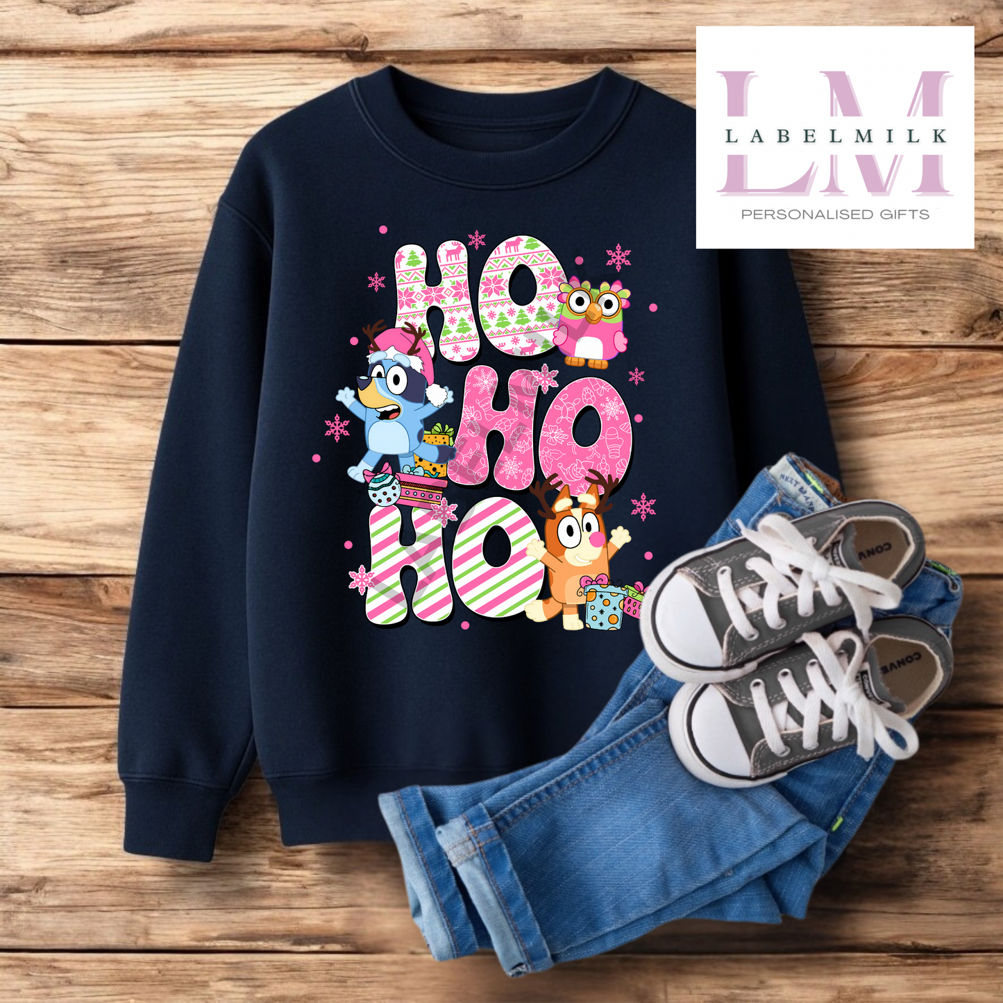 Kids Bluey Christmas Jumper