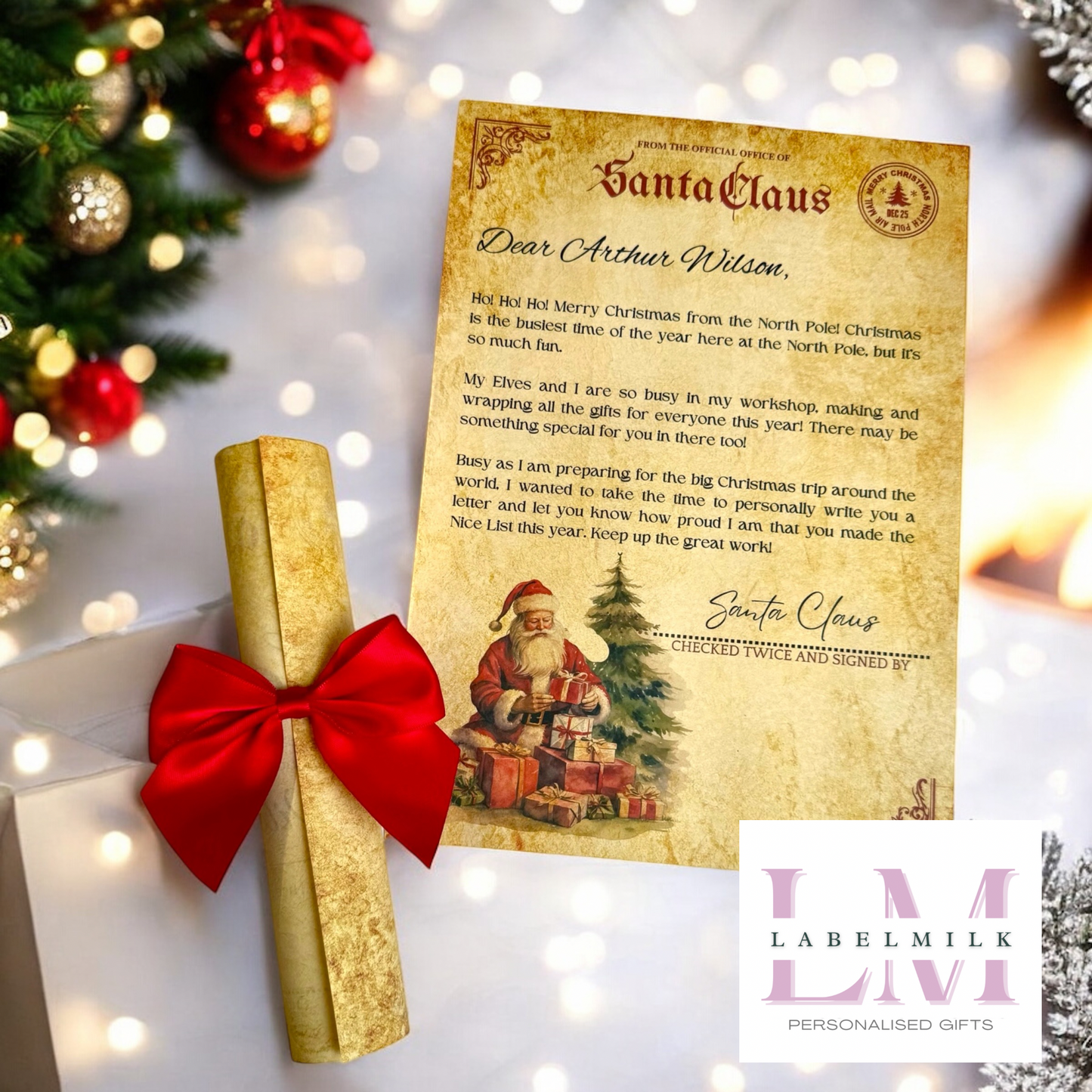 Personalised Christmas Eve Box - Santa Letter - Nice List Certificate - Christmas Medal - Paw Patrol