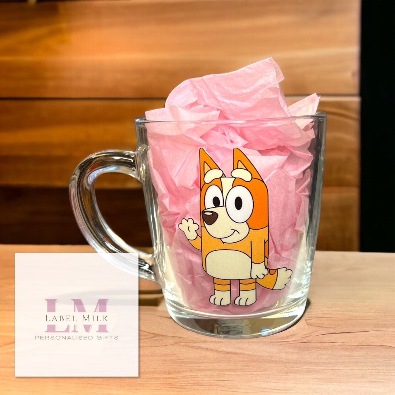 Bluey Family Glass Mug