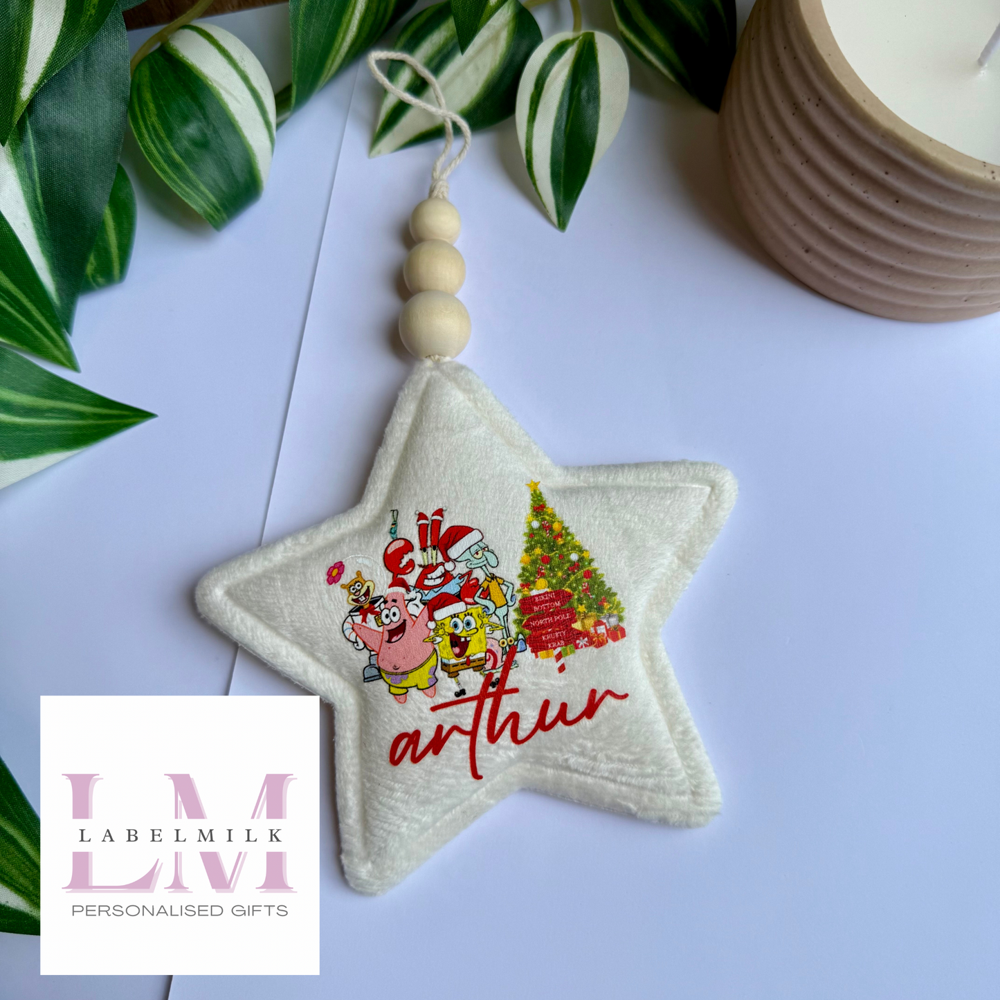 Personalised SpongeBob Christmas Bauble