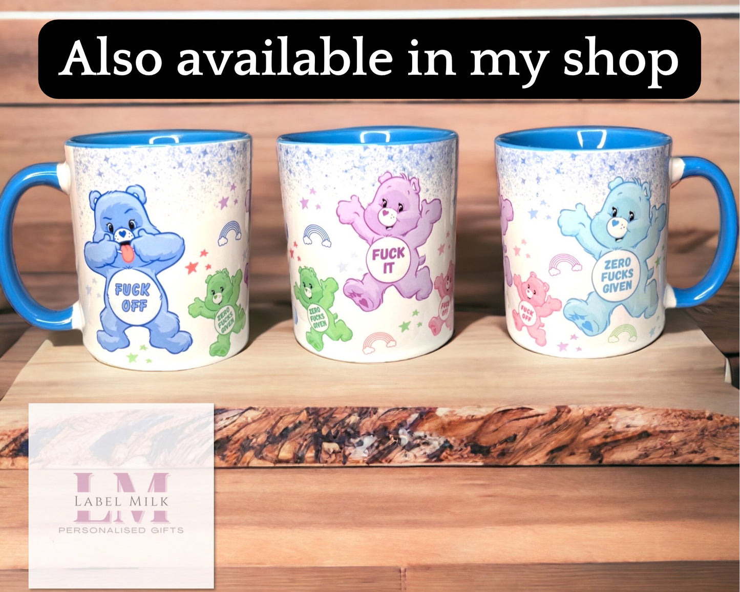 Swear Bear Mug- Pink
