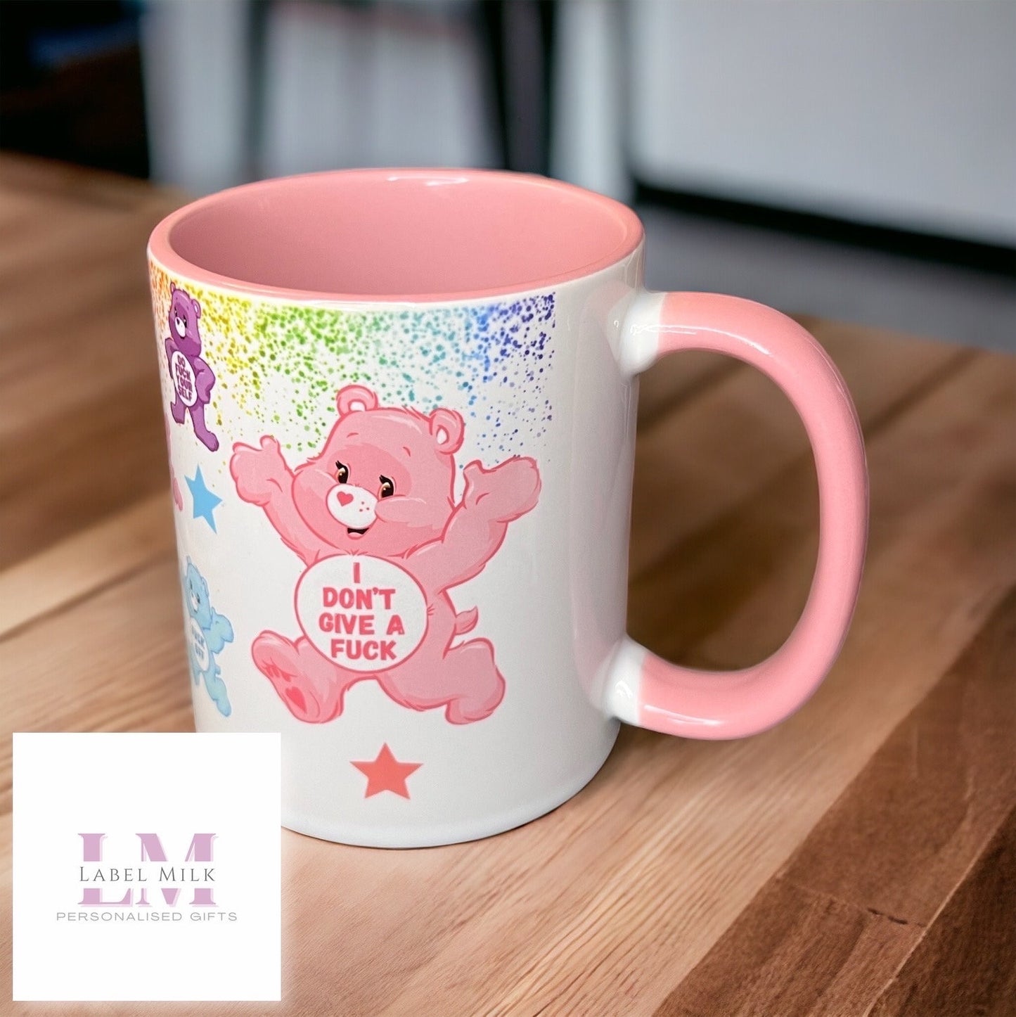 Swear Bear Mug- Pink