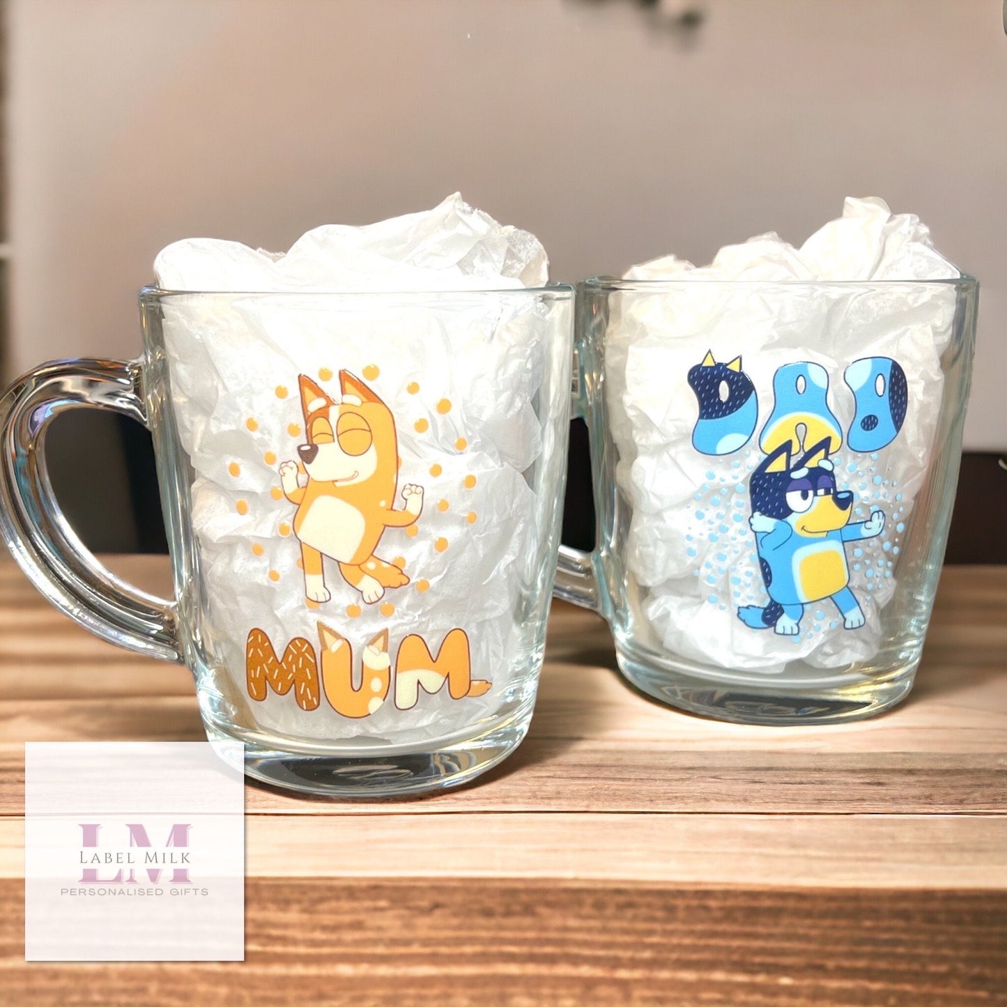 Bluey Family Glass Mug