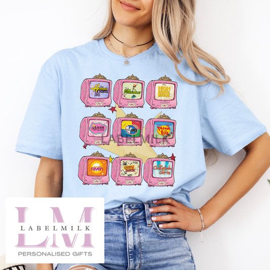 Retro TV shows T-Shirt - Lizzie - Raven - Camp Rock - Cheetah Girls