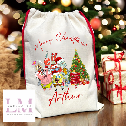 Personalised SpongeBob Christmas Sack