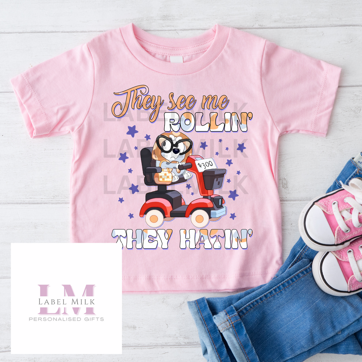 Pink Bluey T-Shirt Kids - All Designs