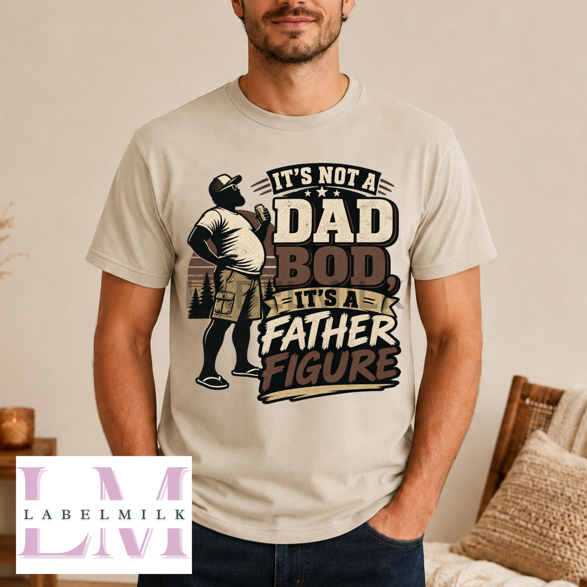 Father Figure Dad Bod T-Shirt - Funny Dad Gift