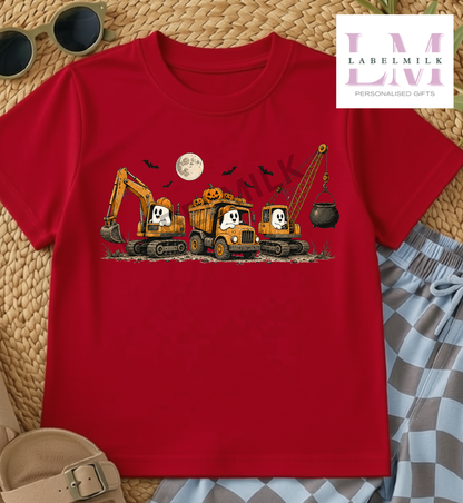 Halloween Diggers - Kids Diggers & Ghosts T-Shirt