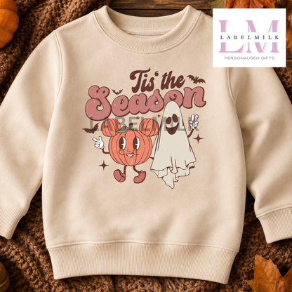 Retro Spooky Season Sweatshirt - Kids Retro Halloween Jumper