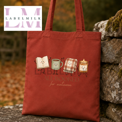 Booked For Autumn Tote Bag - Book Lovers Tote Bag
