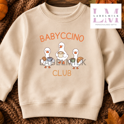 Babyccino Club Sweatshirt - Kids Coffee Jumper