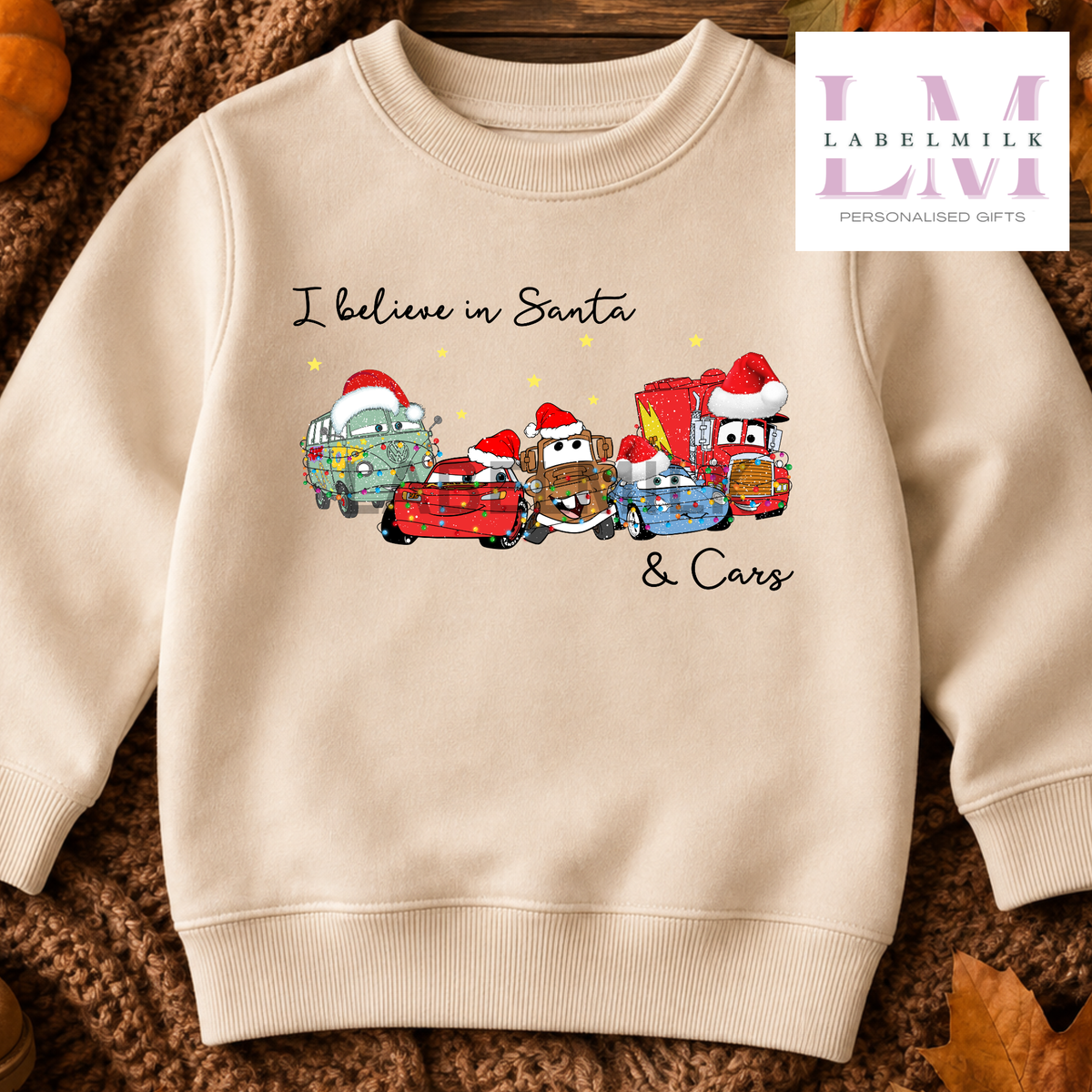 I believe In Cars Sweatshirt - Kids Christmas Jumper