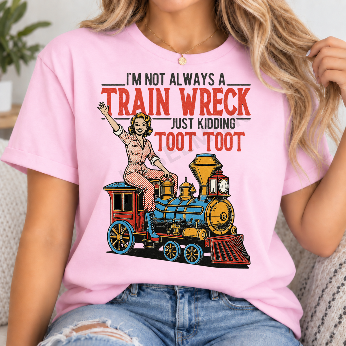 Funny Train Wreck T-Shirt - Adults Funny T-Shirt