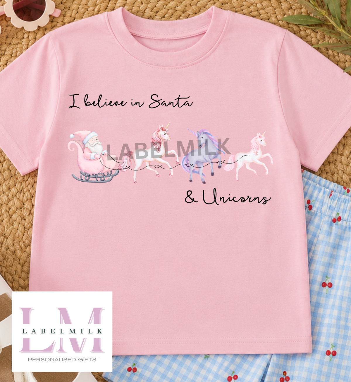 Christmas Unicorns - Children’s I Believe T-Shirt