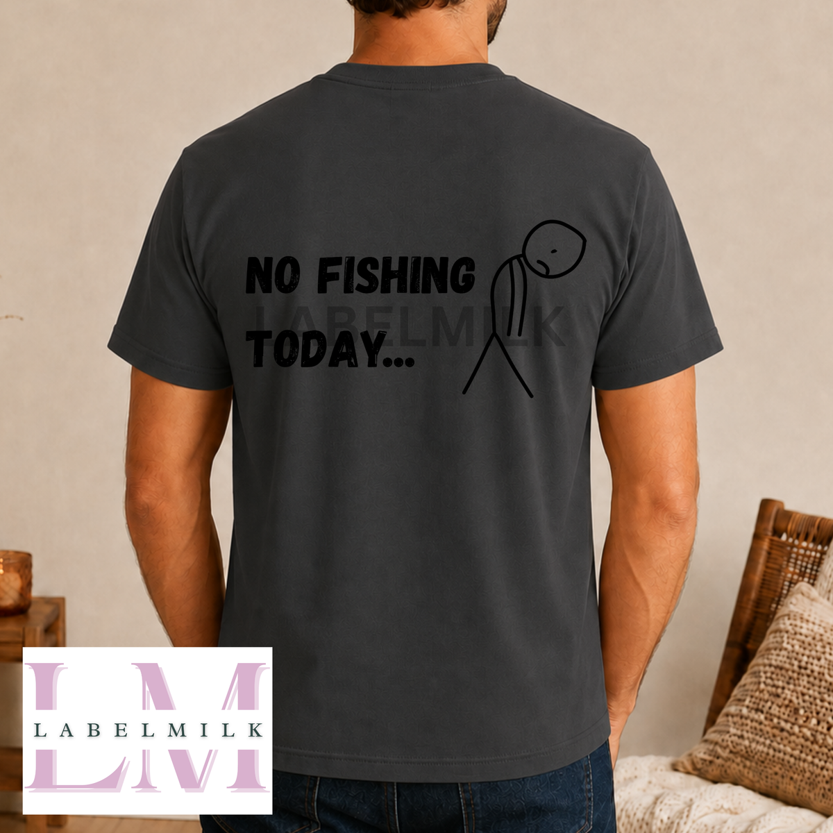 No Fishing Today T-Shirt - Funny Fishing Gift