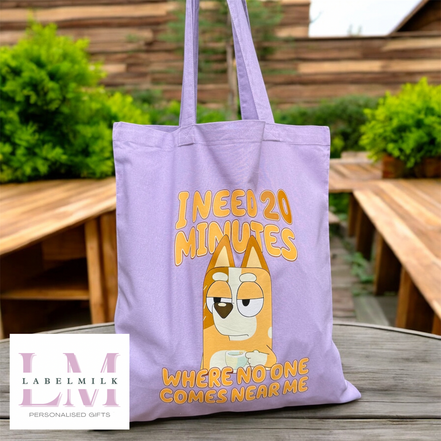 Blue Dog Grey Tote Bag