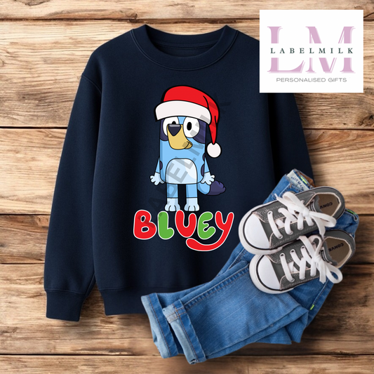Kids Bluey Christmas Jumper