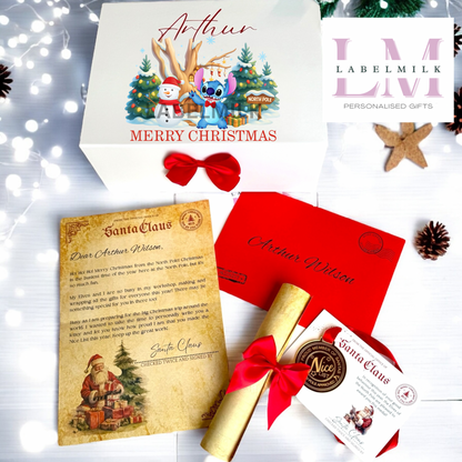 Personalised Christmas Eve Box - Santa Letter - Nice List Certificate - Christmas Medal