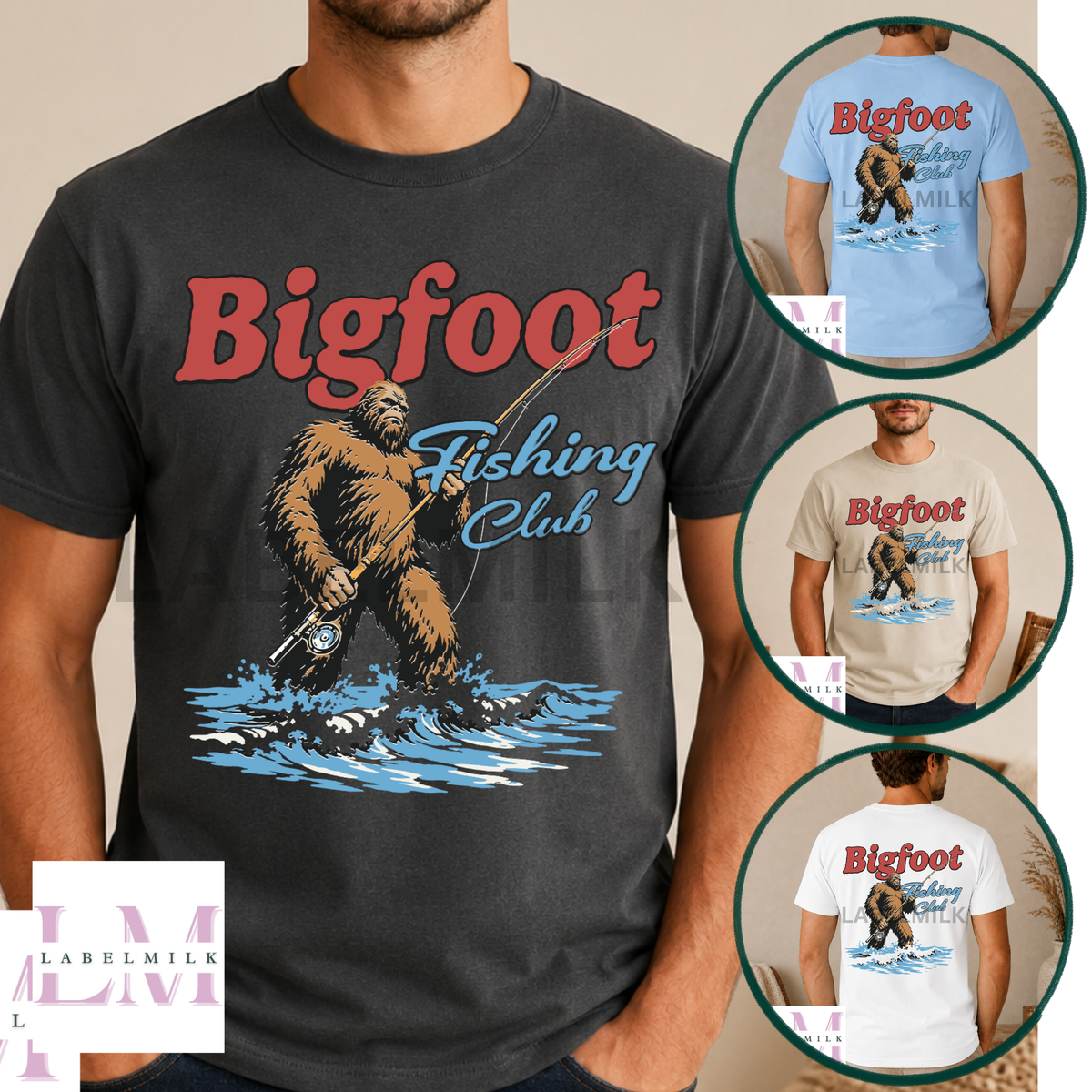 Bigfoot Fishing Club T-Shirt - Men’s Funny Fishing Top