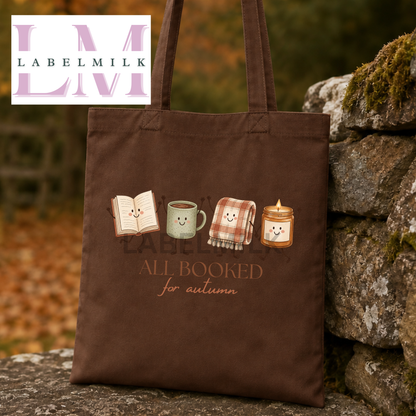 Booked For Autumn Tote Bag - Book Lovers Tote Bag