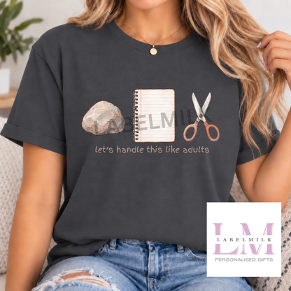 Rock, Paper, Scissors T-Shirt - Adults Funny T-Shirt
