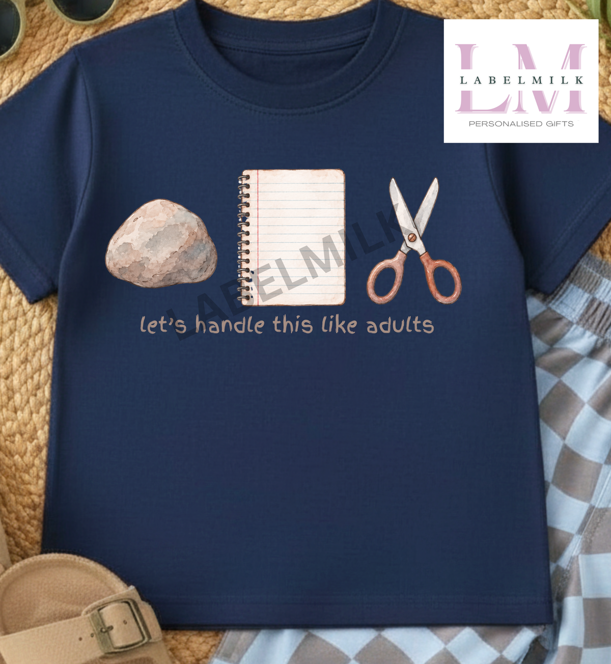 Let's Handle This Like Adults T-Shirt- Kids Funny Retro Game Top