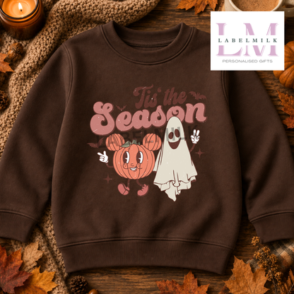 Retro Spooky Season Sweatshirt - Kids Retro Halloween Jumper