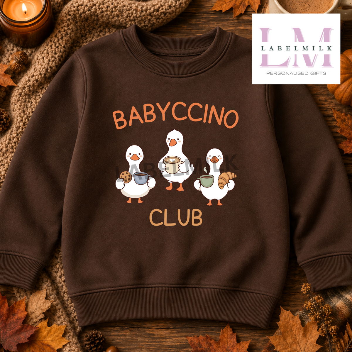 Babyccino Club Sweatshirt - Kids Coffee Jumper