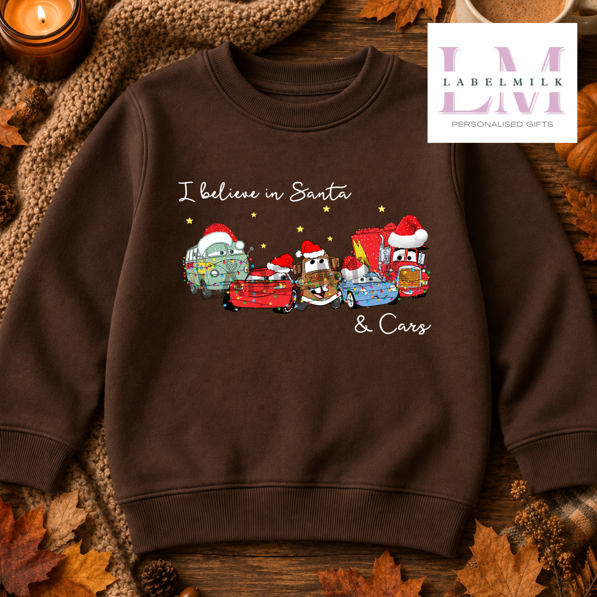 I believe In Cars Sweatshirt - Kids Christmas Jumper