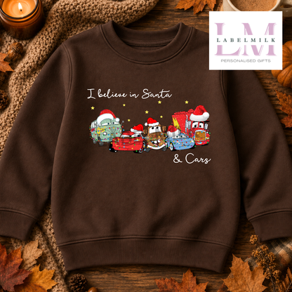 I believe In Cars Sweatshirt - Kids Christmas Jumper