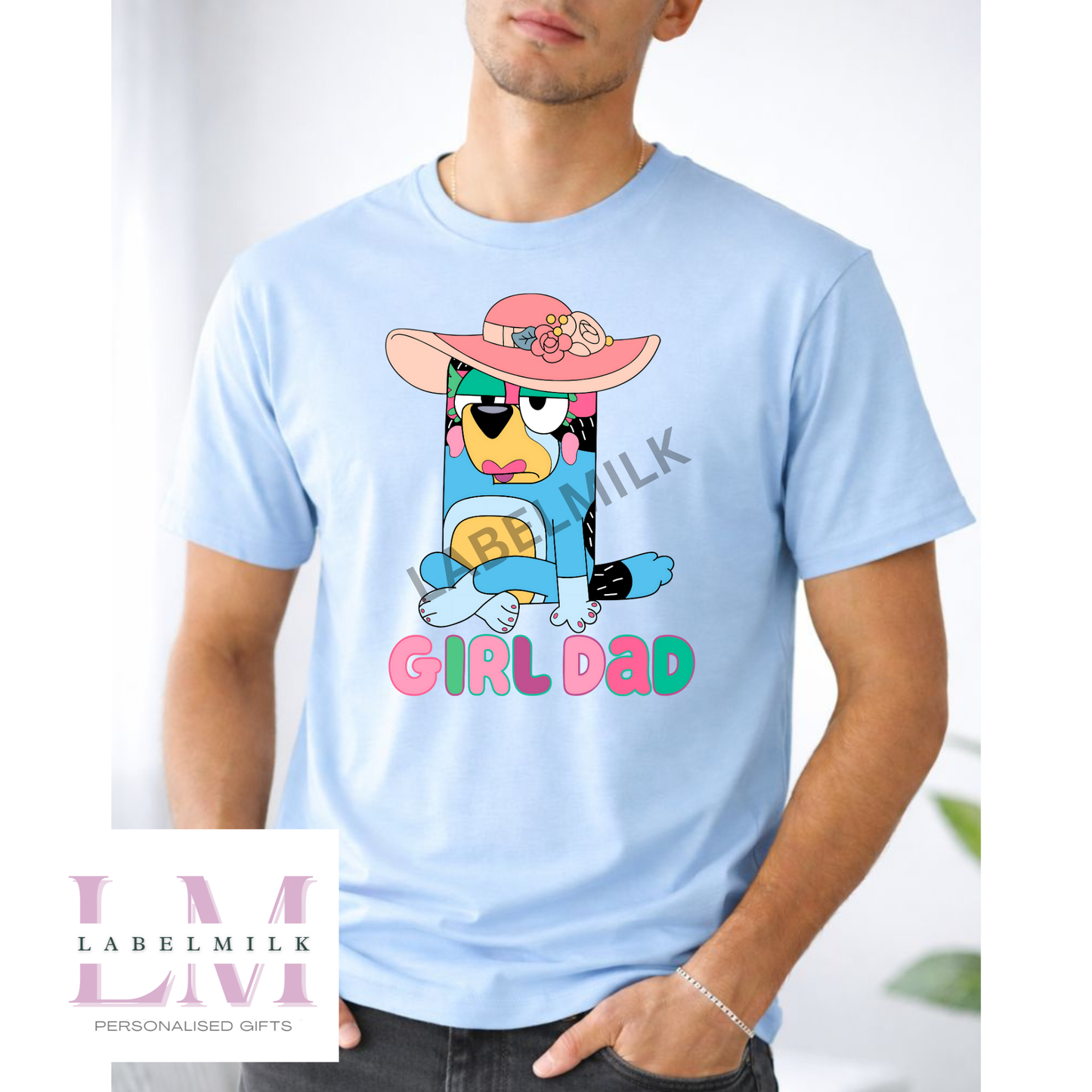 Adults Bluey Girl Dad T-Shirt