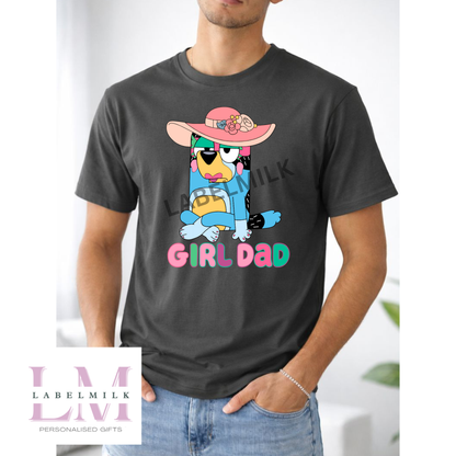 Adults Bluey Girl Dad T-Shirt