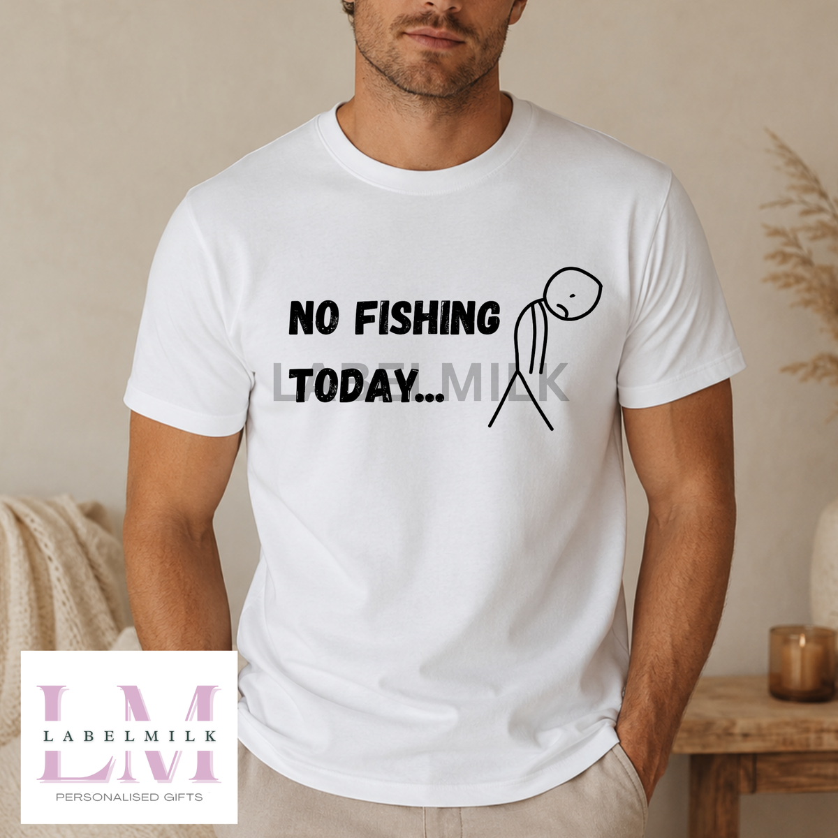No Fishing Today T-Shirt - Funny Fishing Gift