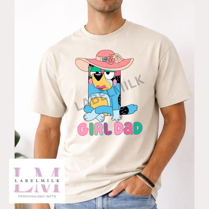 Adults Bluey Girl Dad T-Shirt